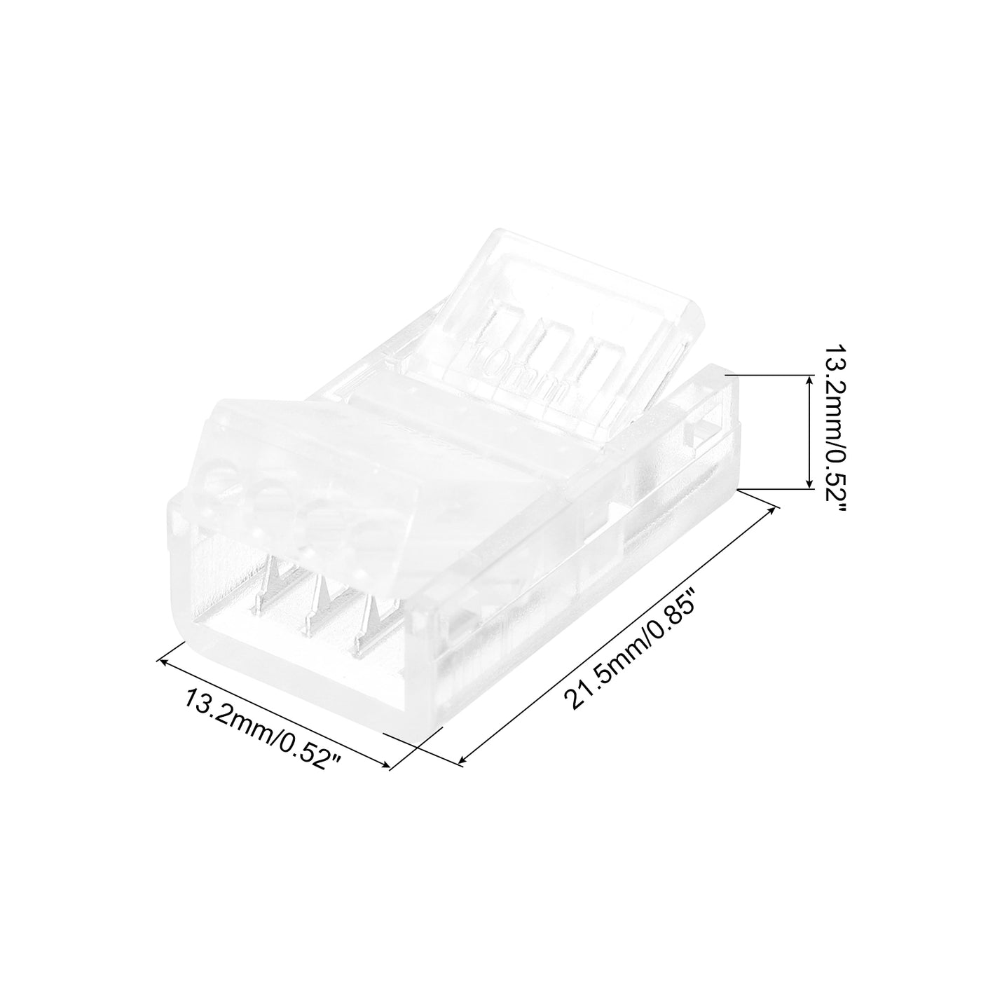 Harfington LED Strip Connector 4 Pin, 10mm LED Connectors for Strip Lights, Pack of 40