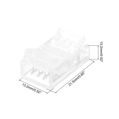 Harfington LED Strip Connector 4 Pin, 10mm LED Connectors for Strip Lights, Pack of 40