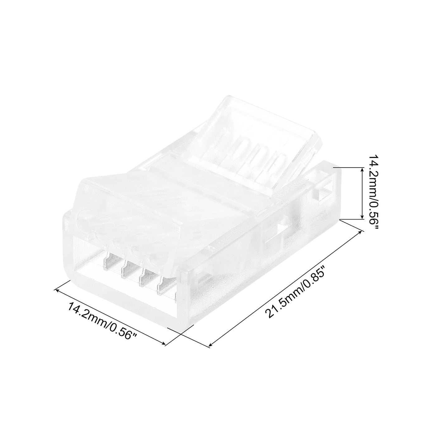 Harfington LED Strip Connector 5 Pin, 10mm LED Connectors for Strip Lights, Pack of 40