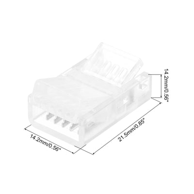 Harfington LED Strip Connector 5 Pin, 10mm LED Connectors for Strip Lights, Pack of 40