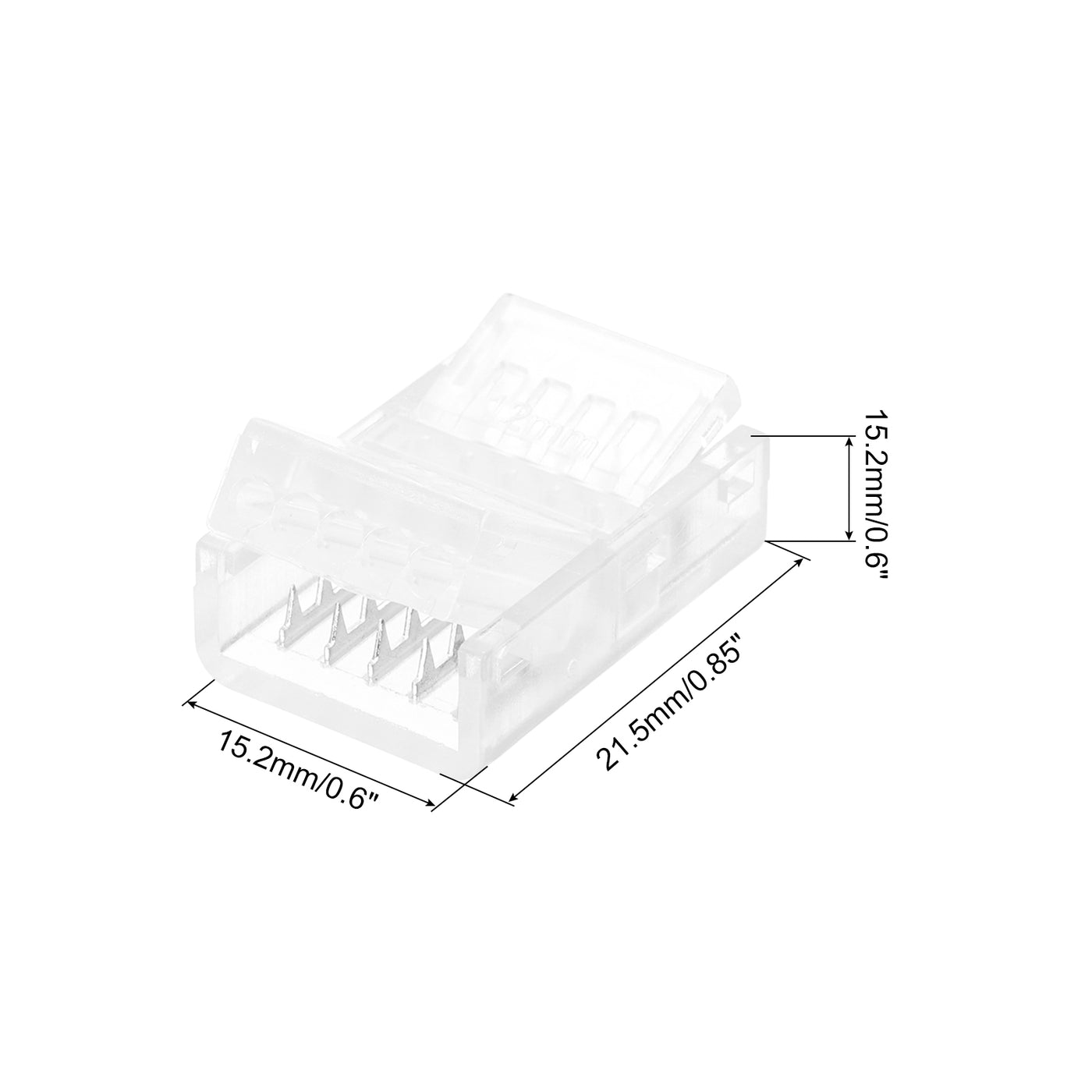 Harfington LED Strip Connector 5 Pin, 12mm LED Connectors for Strip Lights, Pack of 40