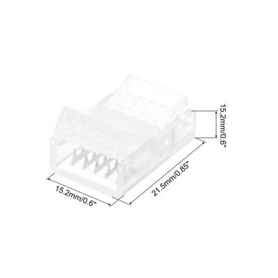 Harfington LED Strip Connector 5 Pin, 12mm LED Connectors for Strip Lights, Pack of 40