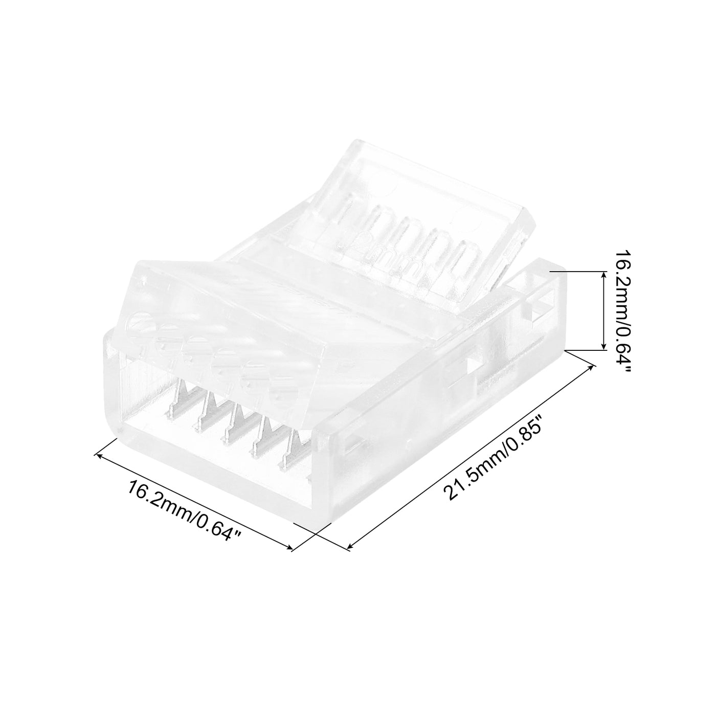 Harfington LED Strip Connector 6 Pin, 12mm LED Connectors for Strip Lights, Pack of 40