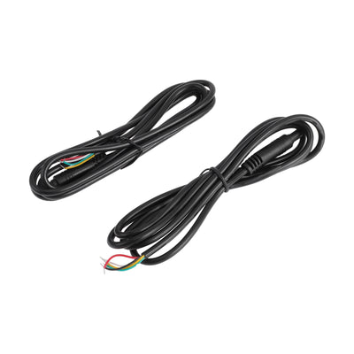 Harfington for Monitor and Backup Reverse Rear View Parking Camera Video Cable Extension Backup Camera 5Pin Female Video Cable 1.2m/3.94ft Black Plastic,Metal