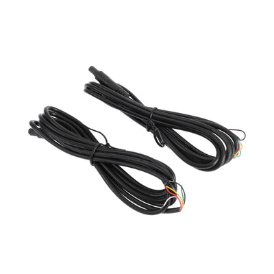 Harfington for Monitor and Backup Reverse Rear View Parking Camera Video Cable Extension Backup Camera 5Pin Female Video Cable 1.8m/5.91ft Black Plastic,Metal