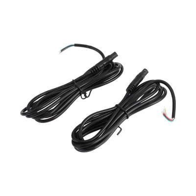 Harfington for Monitor and Backup Reverse Rear View Parking Camera Video Cable Extension Backup Camera 6Pin Male Video Cable 1.8m/5.91ft Black Plastic,Metal