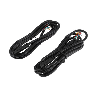 Harfington for Monitor and Backup Reverse Rear View Parking Camera Video Cable Extension Backup Camera 8Pin Male Video Cable 1.8m/5.91ft Black Plastic,Metal