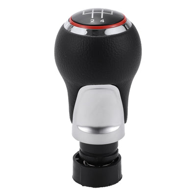 Harfington 5 Speed Manual Gear Shift Knob - Car Stick Shift Knob - for Audi A3 8P 2003-2013 Plastic Faux Leather Black Red - 1 Pc