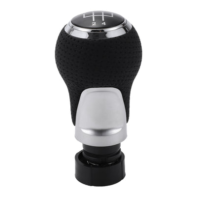 Harfington 5 Speed Manual Gear Shift Knob - Car Stick Shift Knob - for Audi A4 B5 8D 1994-2001 Plastic Faux Leather Black Chrome Silver Tone - 1 Pc