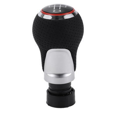 Harfington 5 Speed Manual Gear Shift Knob - Car Stick Shift Knob - for Audi A4 B5 8D 1994-2001 Plastic Faux Leather Black Red - 1 Pc