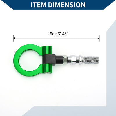 Harfington Tow Hook /Universal Car Front Bumper Towing Hook / Durable Metal Rotary Tow Hook Ring 19cm 2mm 1pcs Green