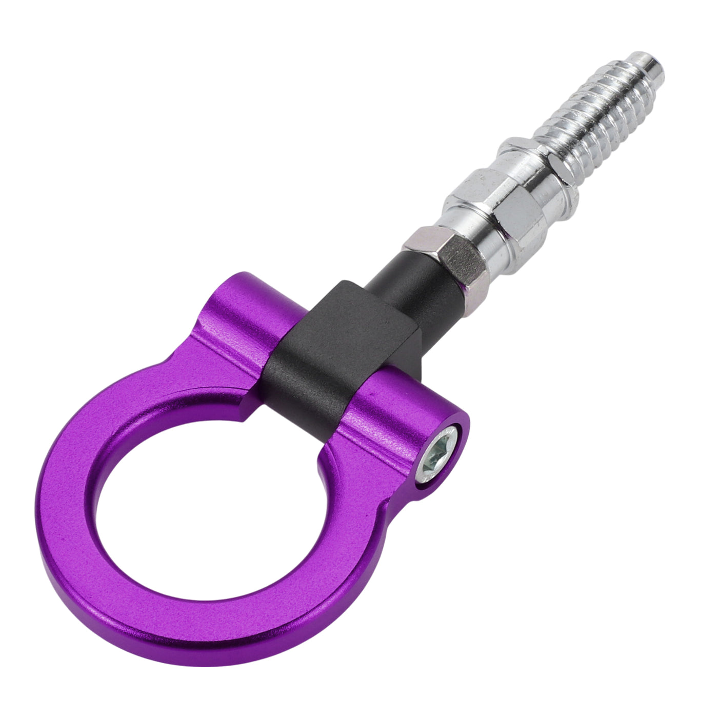 Hihaha Tow Hook /Universal Car Front Bumper Towing Hook / Durable Metal Rotary Tow Hook Ring 18.5cm 3mm 1pcs Purple