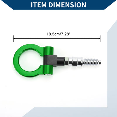 Harfington Tow Hook /Universal Car Front Bumper Towing Hook / Durable Metal Rotary Tow Hook Ring 18.5cm 3mm 1pcs Green