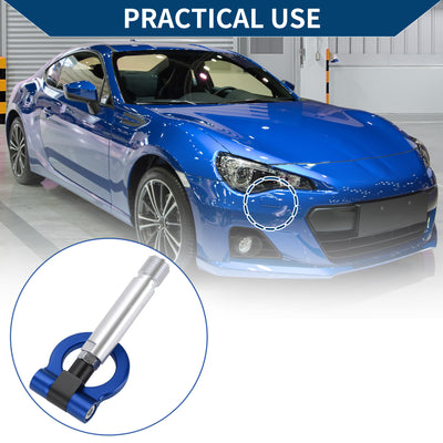 Harfington Tow Hook /Car Front Bumper Towing Hook / Durable Metal Rotary Tow Hook Ring for Toyota Yaris EP 23.0cm 1pcs Blue