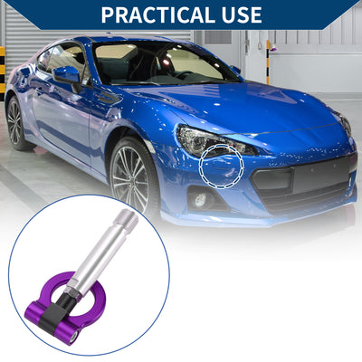 Harfington Tow Hook /Car Front Bumper Towing Hook / Durable Metal Rotary Tow Hook Ring for Toyota Yaris EP 23.0cm 1pcs Purple