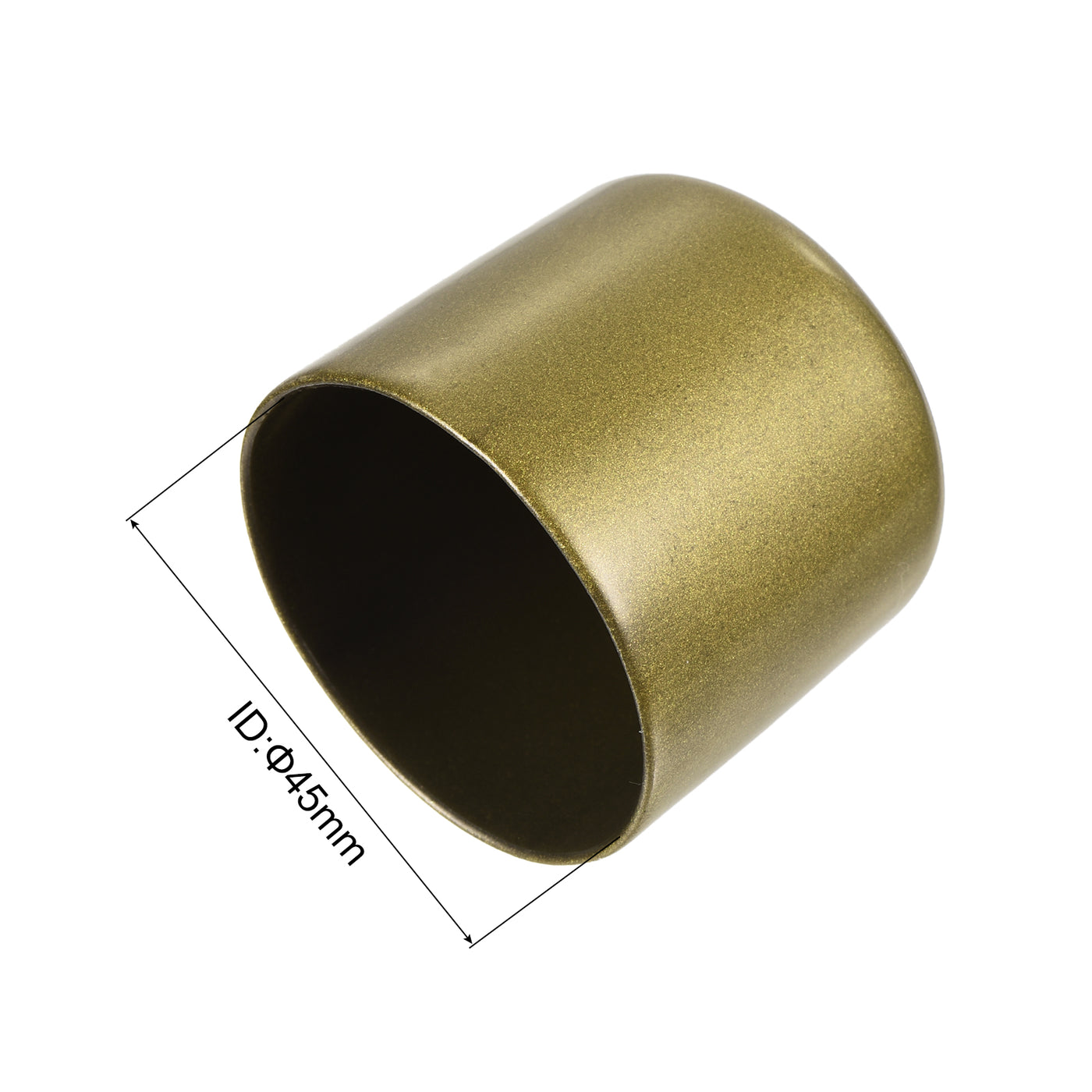 uxcell Uxcell 20pcs Round Rubber End Caps 1.8"(45mm) Gold Cover Screw Thread Protectors