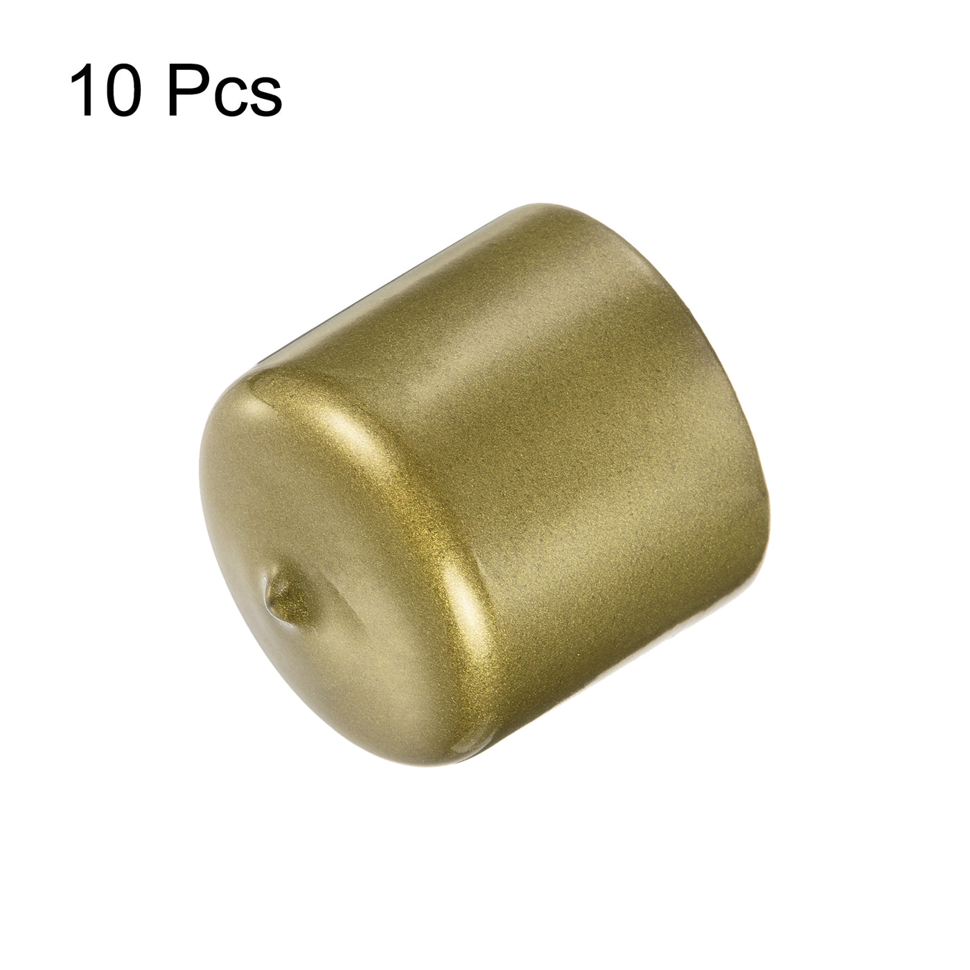 uxcell Uxcell Screw Thread Protectors, 46mm ID End Cap Cover Gold 10pcs