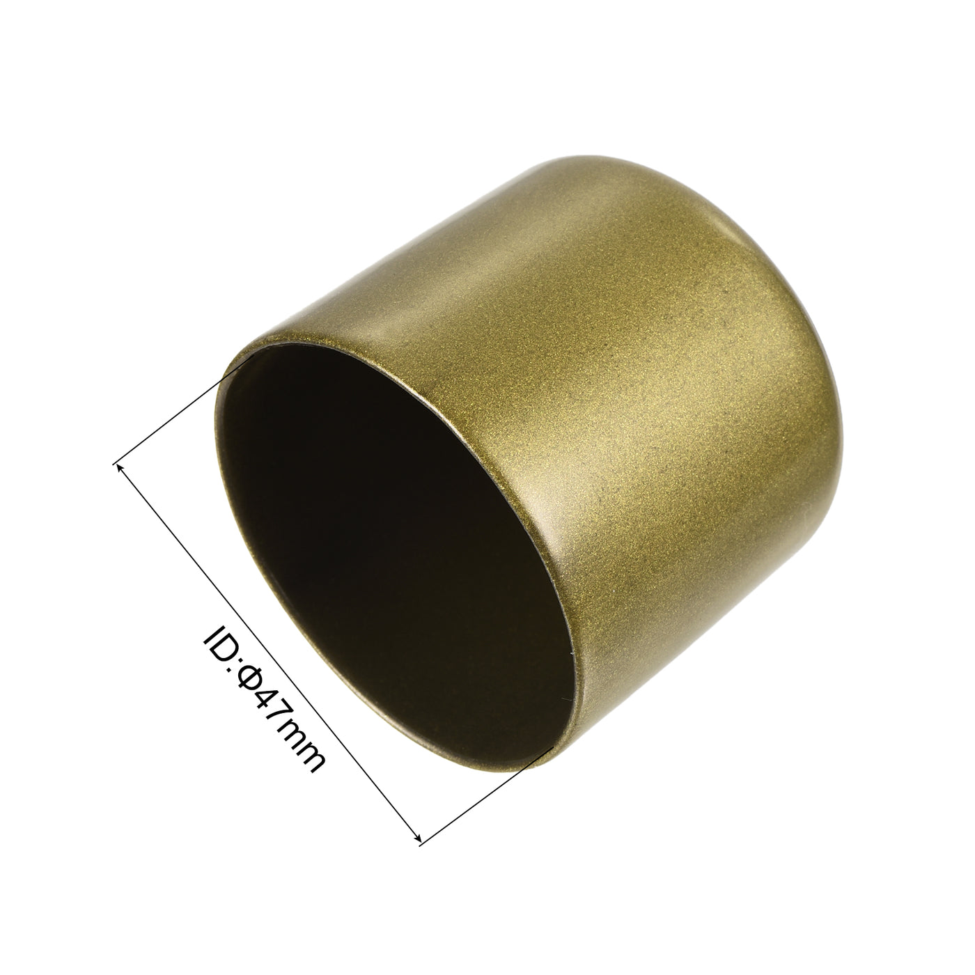 uxcell Uxcell Screw Thread Protectors, 47mm ID End Cap Cover Gold 10pcs