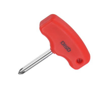 Harfington PH2 T-Handle Phillips Screwdriver #2 Magnetic Screwdrivers CR-V, Red