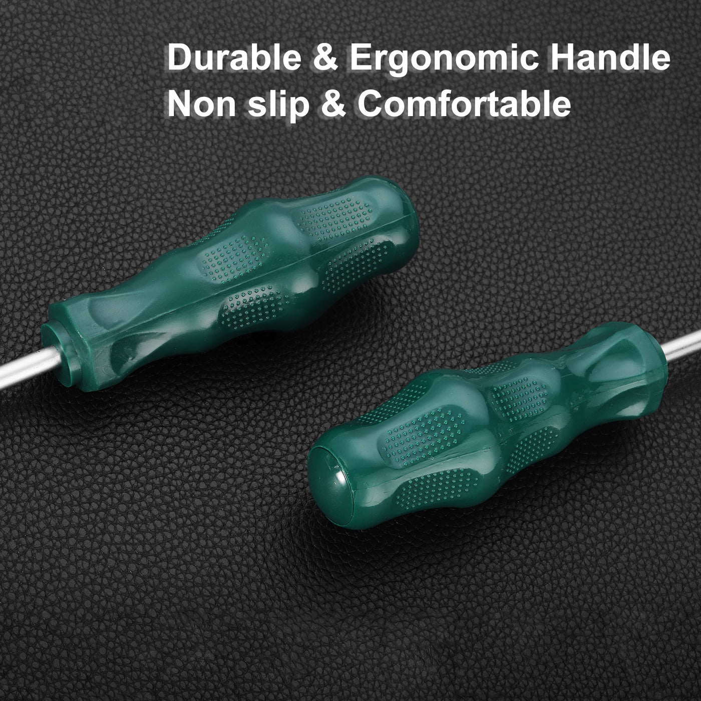 Harfington SL3 Flat Head Screwdriver 3" Magnetic Slotted Screwdrivers CR-V, Green