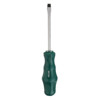 Harfington SL6 Flat Head Screwdriver 7.9" Magnetic Slotted Screwdrivers CR-V, Green