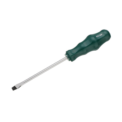 Harfington SL6 Flat Head Screwdriver 8.9" Magnetic Slotted Screwdrivers CR-V, Green