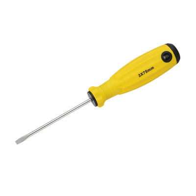 Harfington SL3 Flat Head Screwdriver 6.3" Magnetic Slotted Screwdrivers CR-V, Yellow