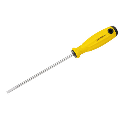 Harfington SL5 Flat Head Screwdriver 9.8" Magnetic Slotted Screwdrivers CR-V, Yellow