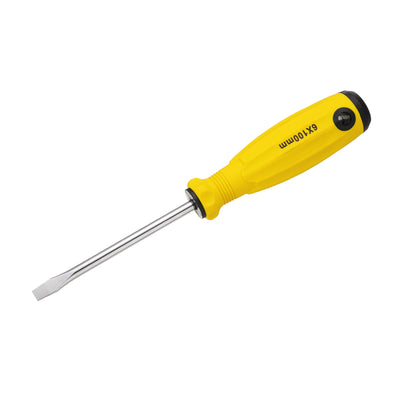 Harfington SL6 Flat Head Screwdriver 8.5" Magnetic Slotted Screwdrivers CR-V, Yellow