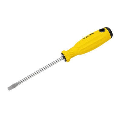 Harfington SL6 Flat Head Screwdriver 9.4" Magnetic Slotted Screwdrivers CR-V, Yellow