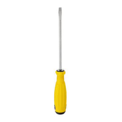 Harfington SL6 Flat Head Screwdriver 10.4" Magnetic Slotted Screwdrivers CR-V, Yellow