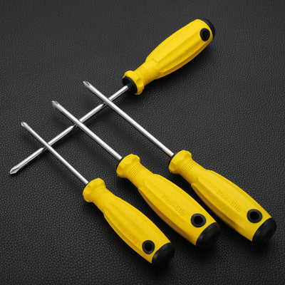 Harfington PH2 Phillips Screwdriver #2 8.1" Magnetic Screwdrivers CR-V, Yellow