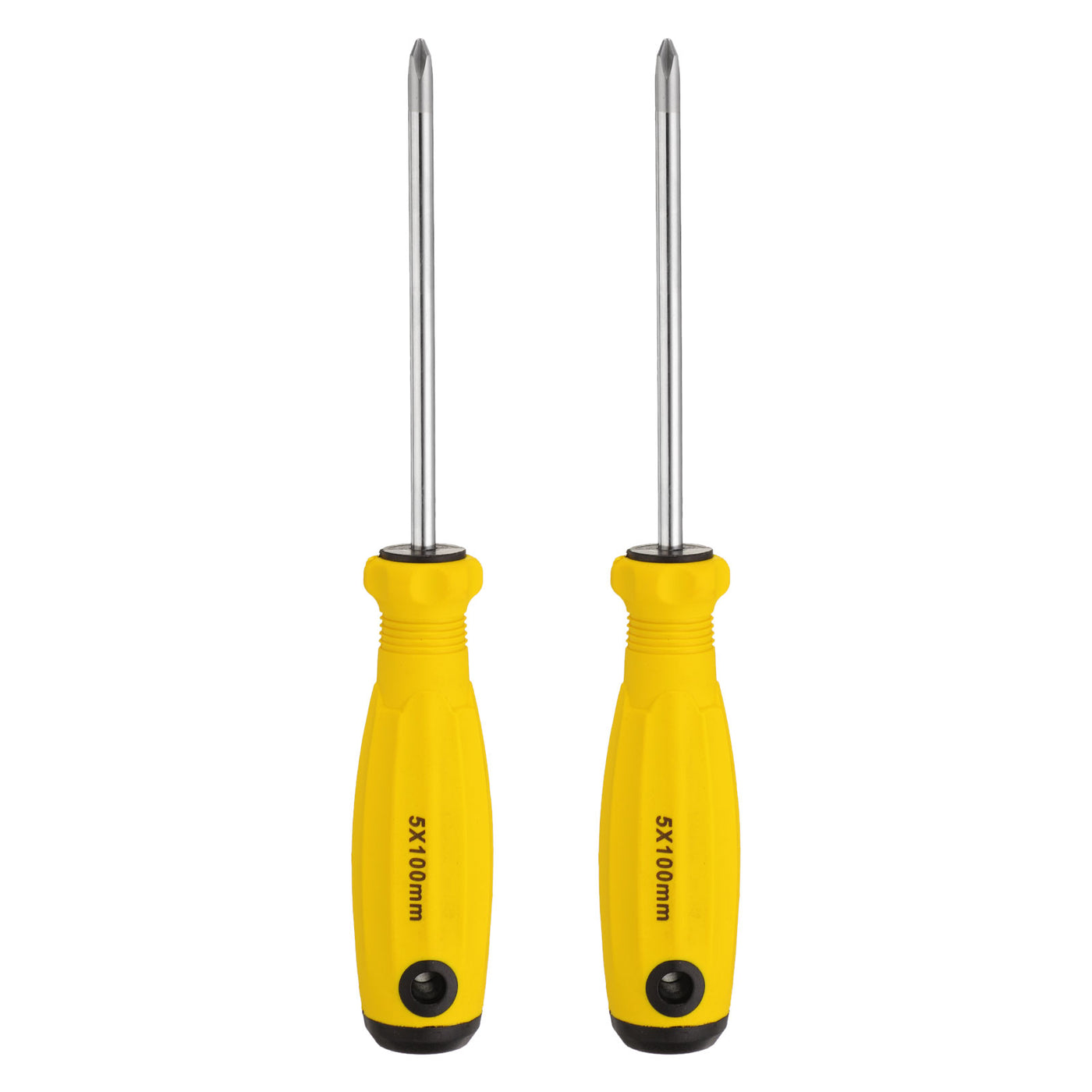 Harfington 2pcs PH2 Phillips Screwdriver #2 8.1" Magnetic Screwdrivers CR-V, Yellow