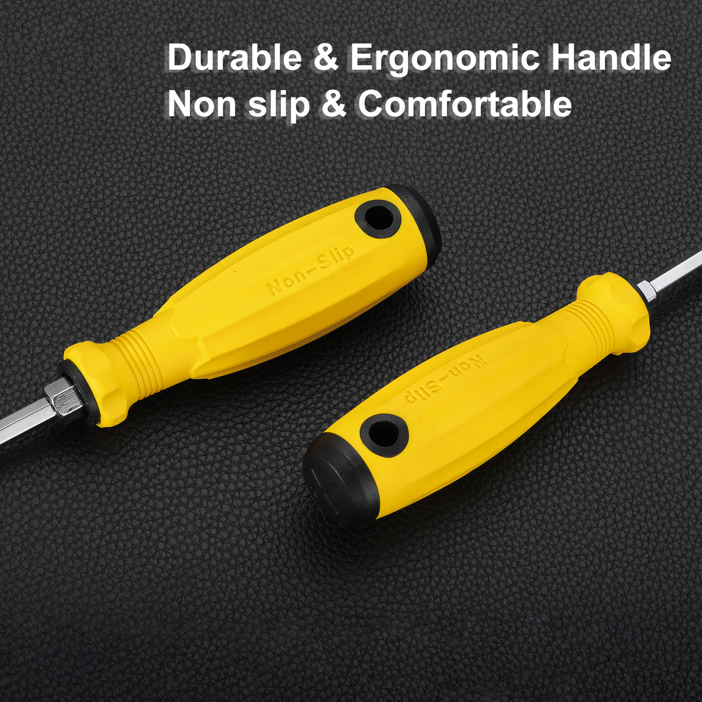 Harfington 2 in 1 Screwdriver PH2 Phillips & SL3 Slotted Magnetic Screwdrivers, Yellow