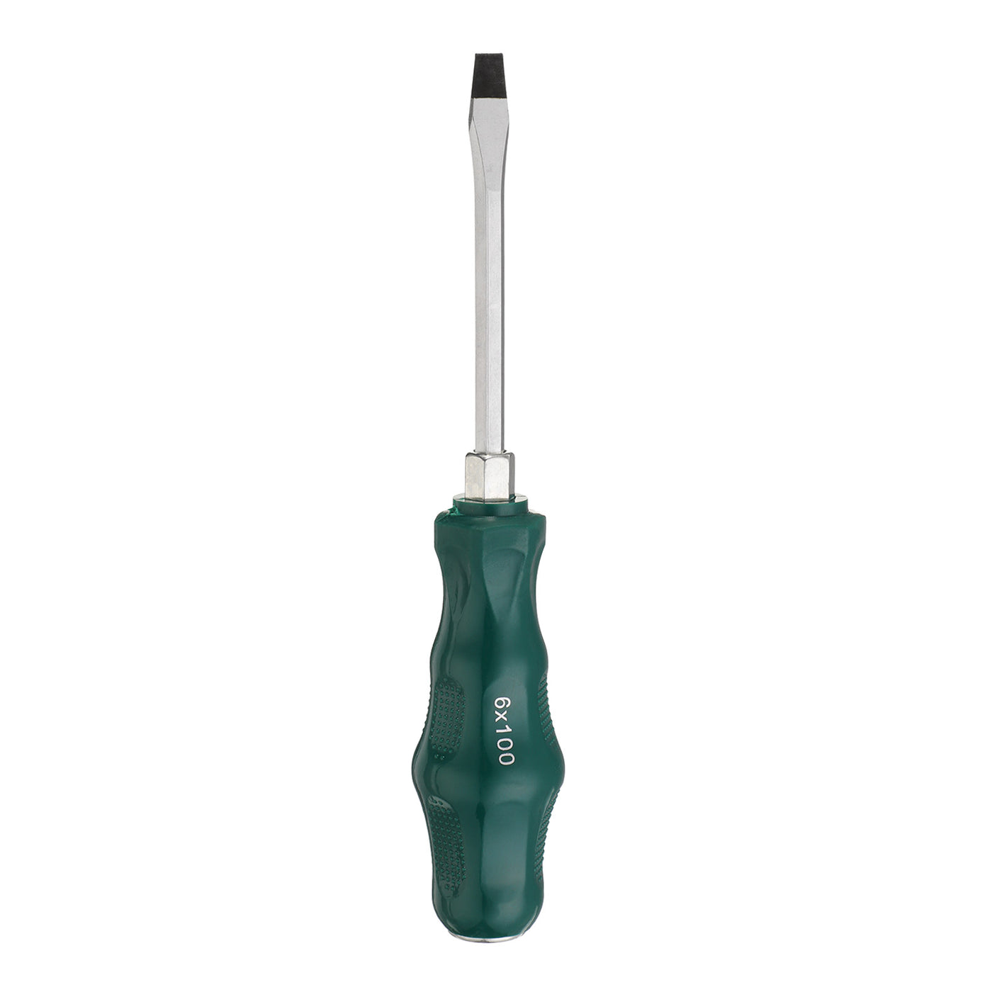 Harfington SL6 Flat Head Screwdriver 3.9" Magnetic Demolition Slotted CR-V, Green