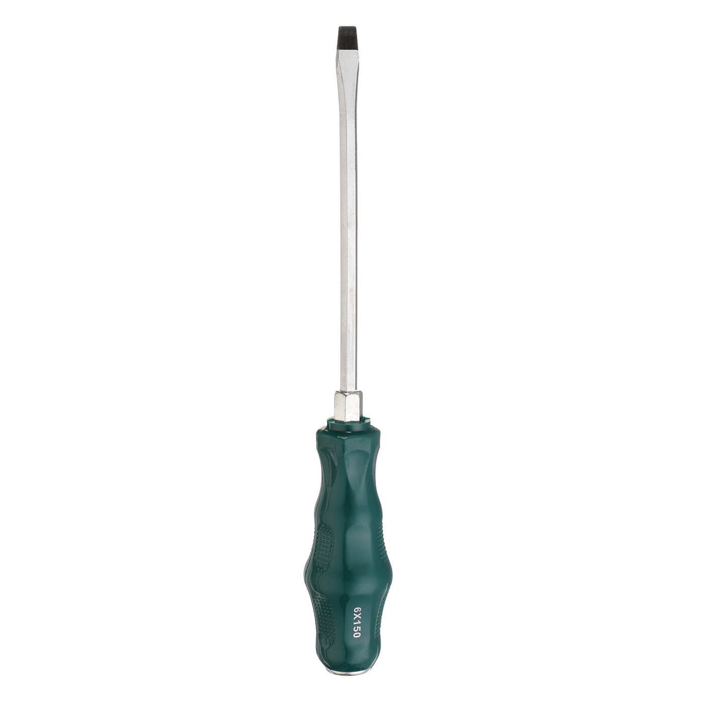 Harfington SL6 Flat Head Screwdriver 5.9" Magnetic Demolition Slotted  CR-V, Green