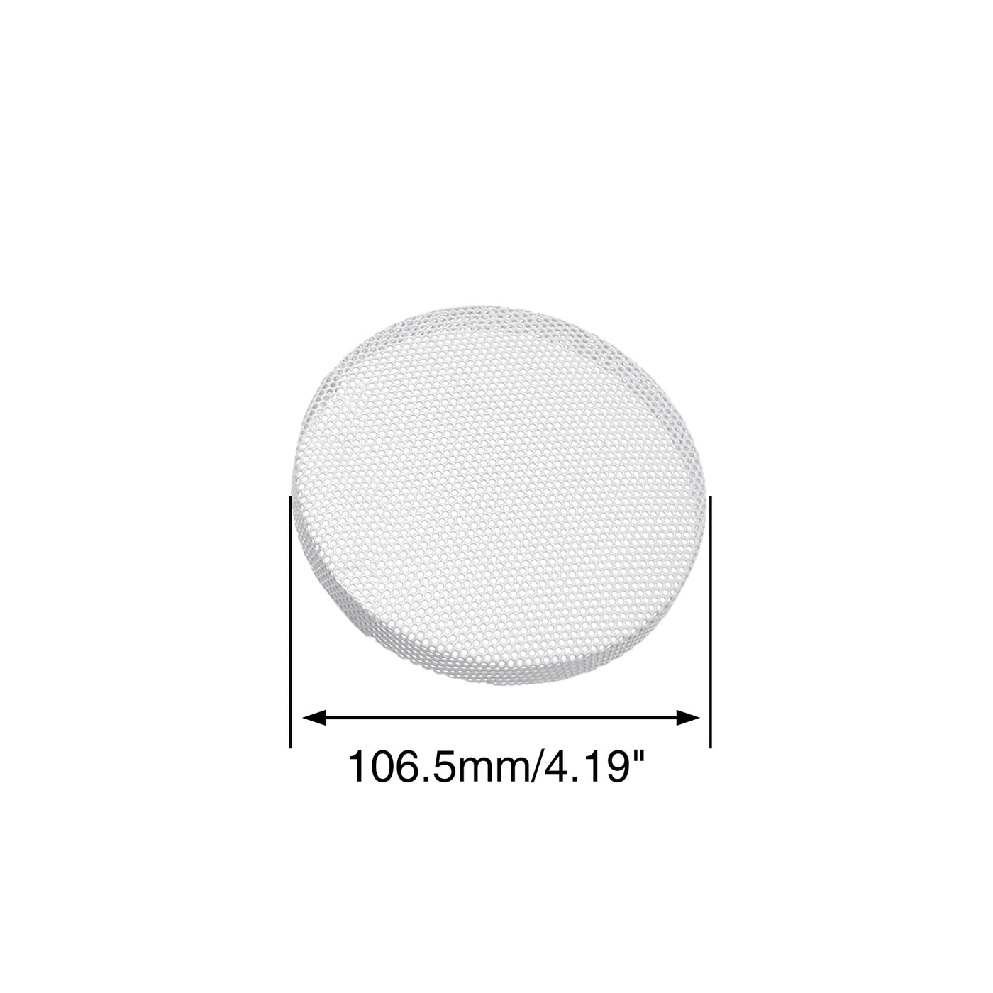 Harfington 1Pcs Speaker Grill Cover 3 Inch 106.5mm Mesh Decorative Circle Subwoofer Guard Protector White