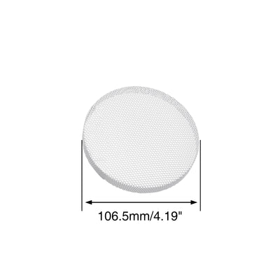 Harfington 1Pcs Speaker Grill Cover 3 Inch 106.5mm Mesh Decorative Circle Subwoofer Guard Protector White