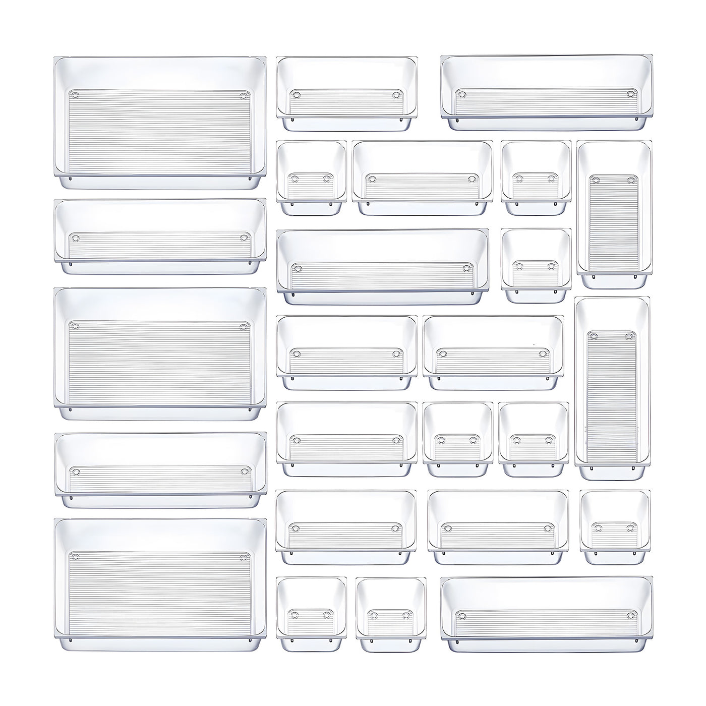 Harfington Acrylic Striped Storage Box Sets