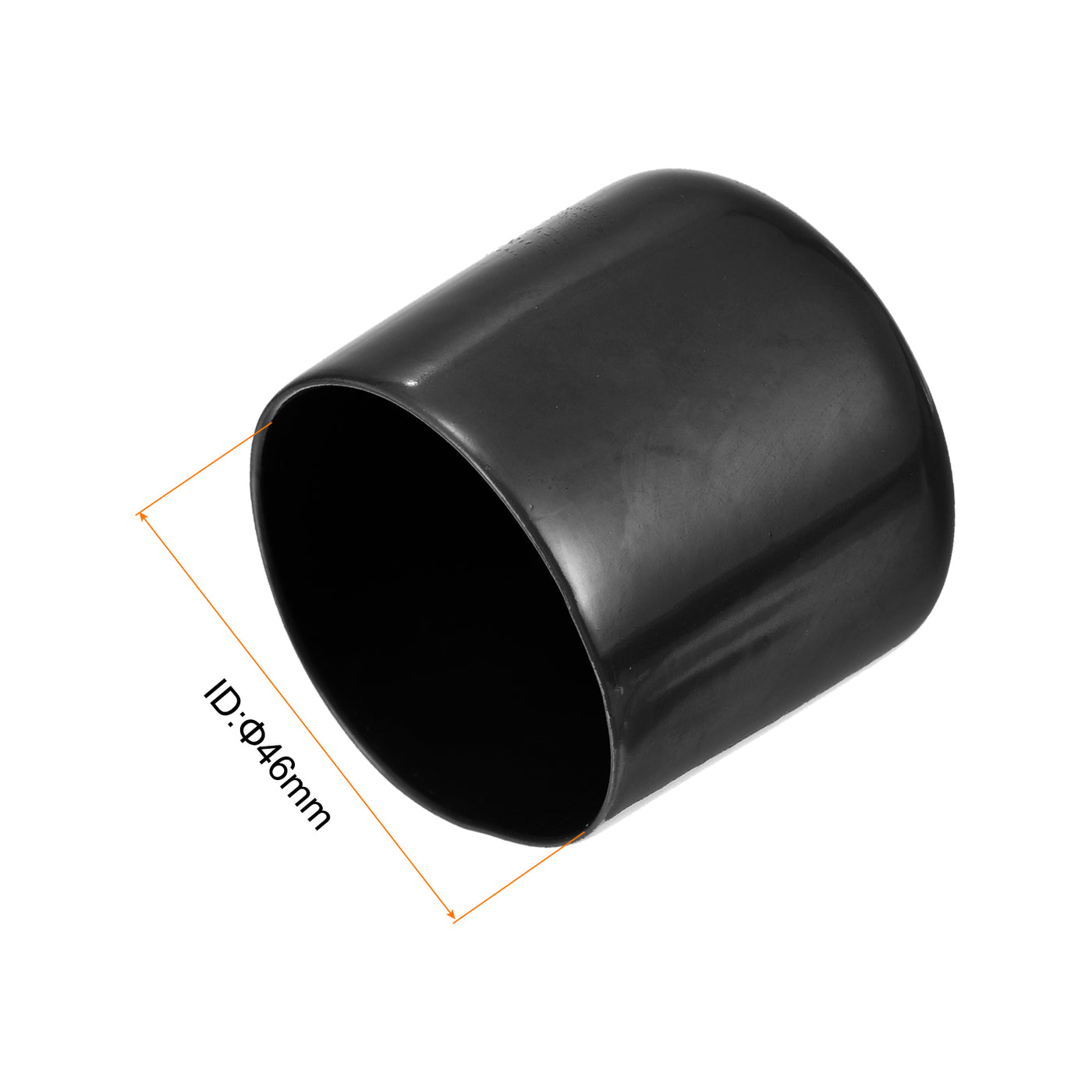 uxcell Uxcell 5pcs Rubber End Caps 1 13/16"(46mm) ID Vinyl PVC Round Tube Bolt Cap Cover Black