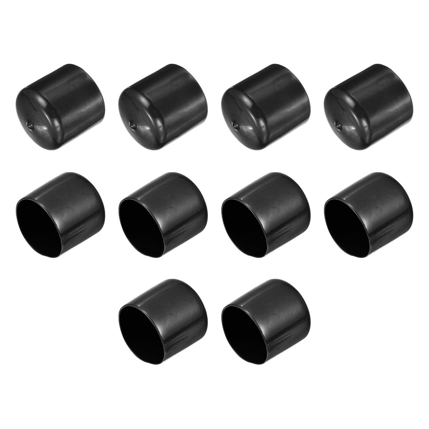 uxcell Uxcell Screw Thread Protectors, 1 13/16"(46 Mm) ID End Cap Cover Black 10pcs