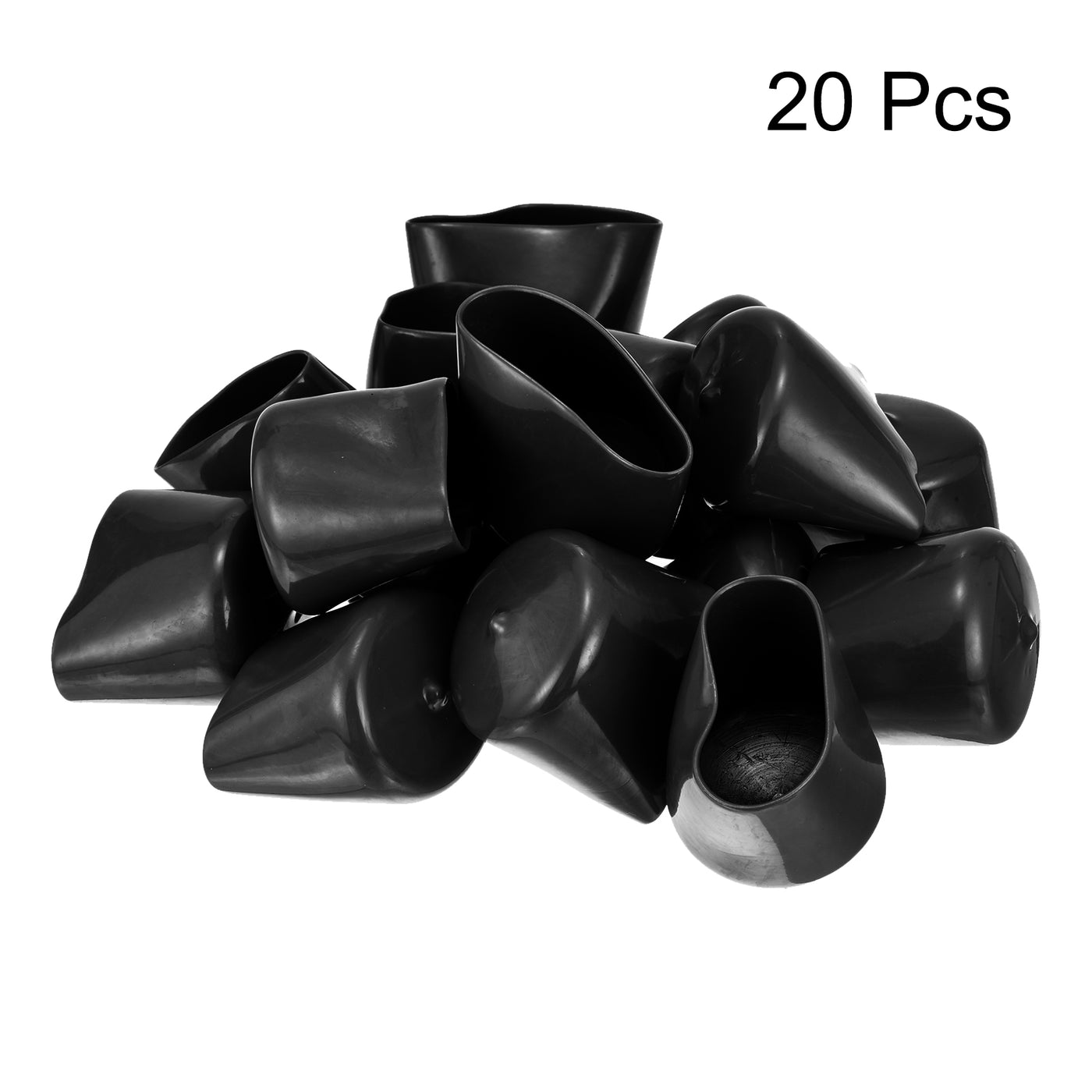 uxcell Uxcell 20pcs Round Rubber End Caps 1 13/16"(46mm) Black Cover Screw Thread Protectors