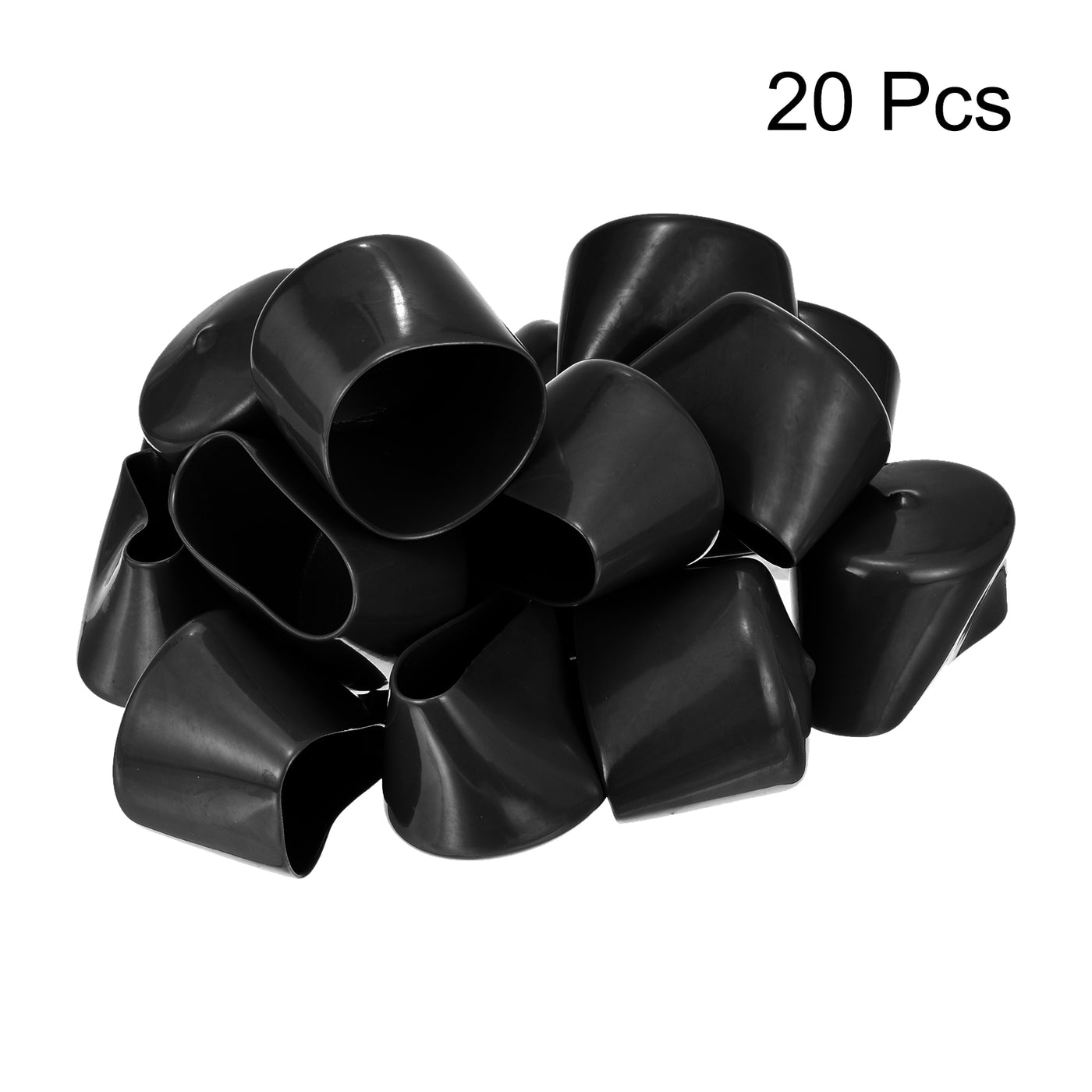 uxcell Uxcell 20pcs Round Rubber End Caps 1 7/8"(48mm) Black Cover Screw Thread Protectors