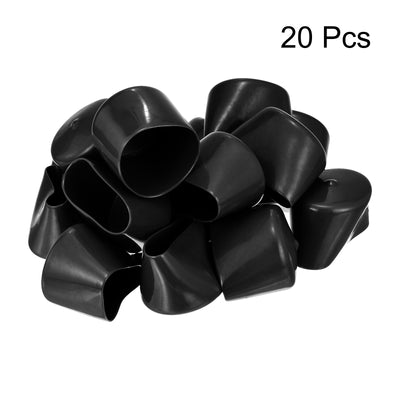 Harfington Uxcell 20pcs Round Rubber End Caps 1 7/8"(48mm) Black Cover Screw Thread Protectors