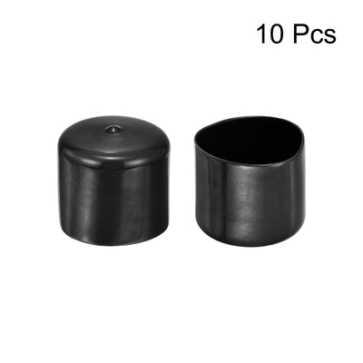 Harfington Uxcell Screw Thread Protectors, 1 15/16"(49 Mm) ID End Cap Cover Black 10pcs