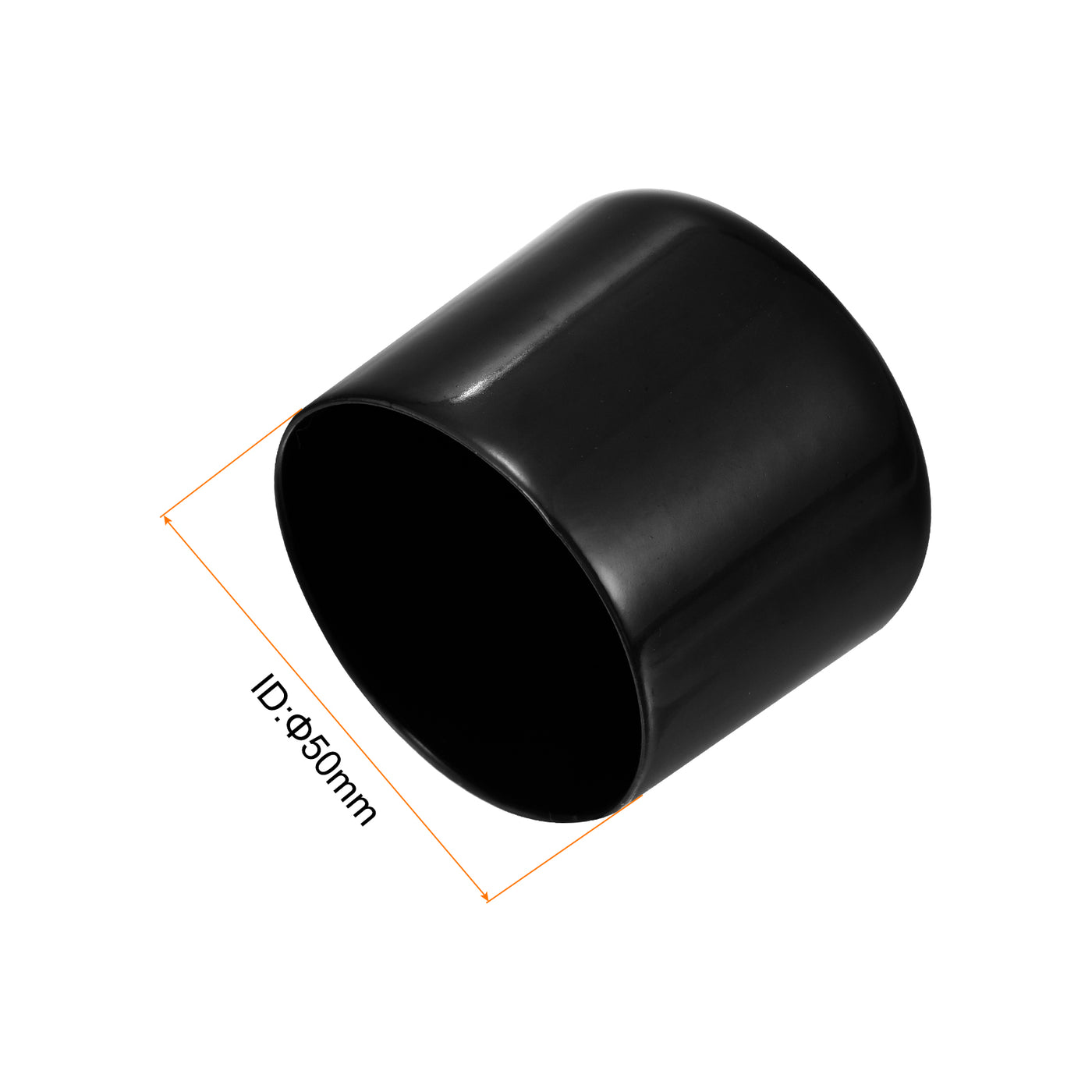 uxcell Uxcell 5pcs Rubber End Caps 2"(50mm) ID Vinyl PVC Round Tube Bolt Cap Cover Black