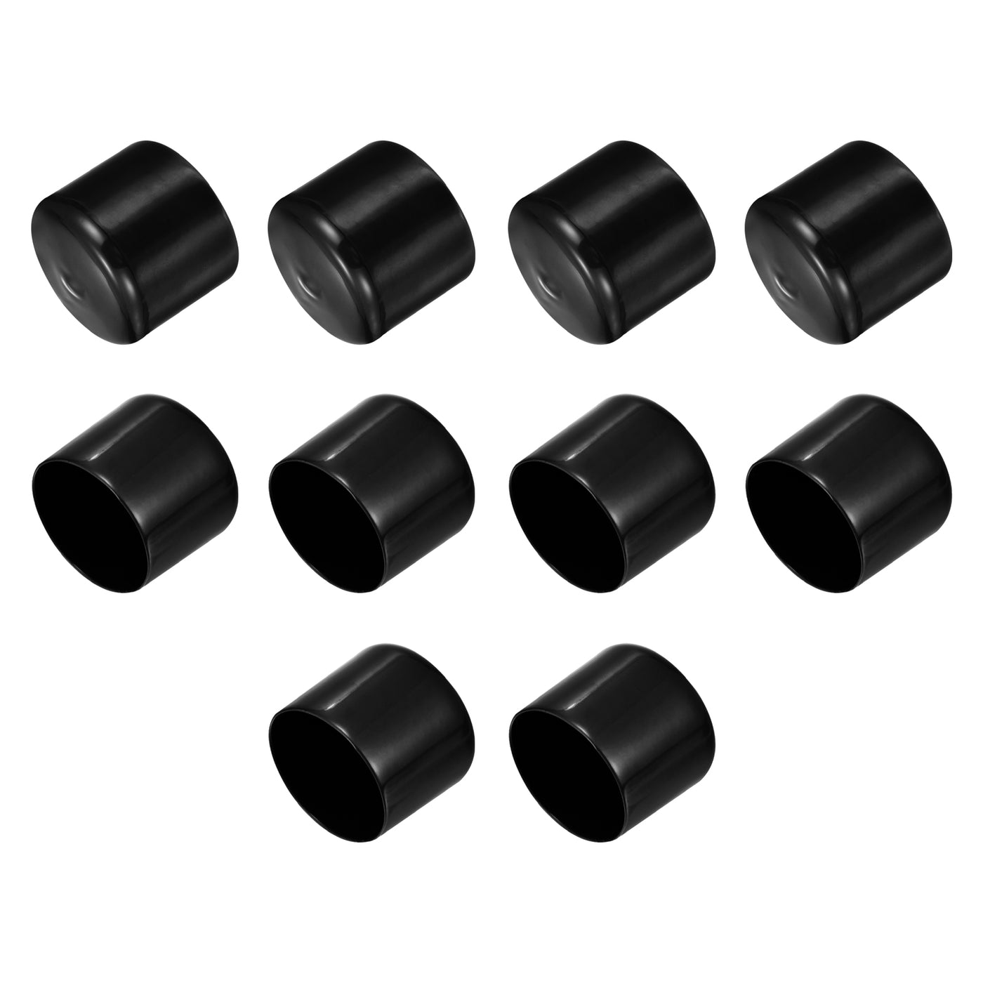 uxcell Uxcell Screw Thread Protectors, 2"(51 Mm) ID End Cap Cover Black 10pcs