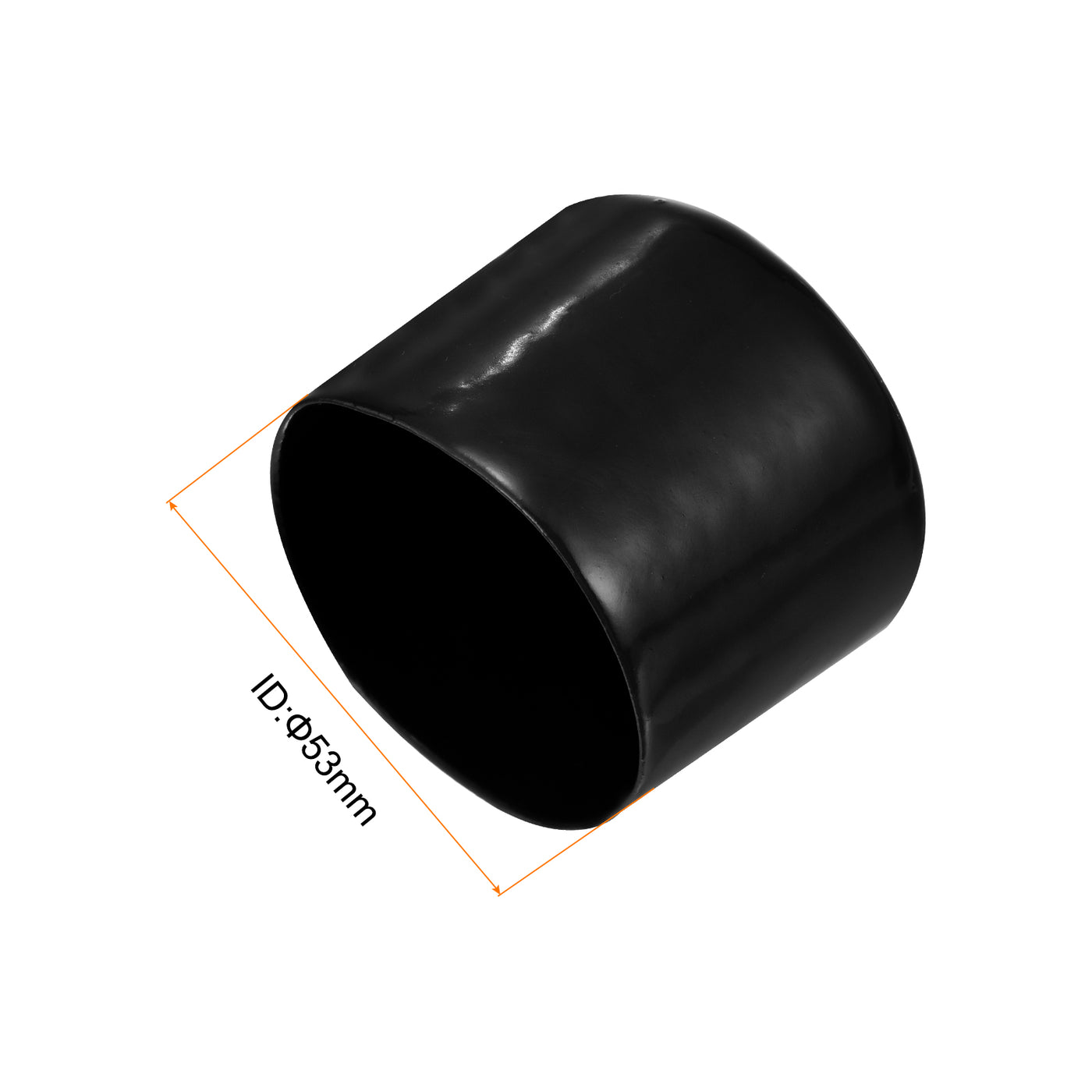 uxcell Uxcell 5pcs Rubber End Caps 2 1/16"(53mm) ID Vinyl PVC Round Tube Bolt Cap Cover Black