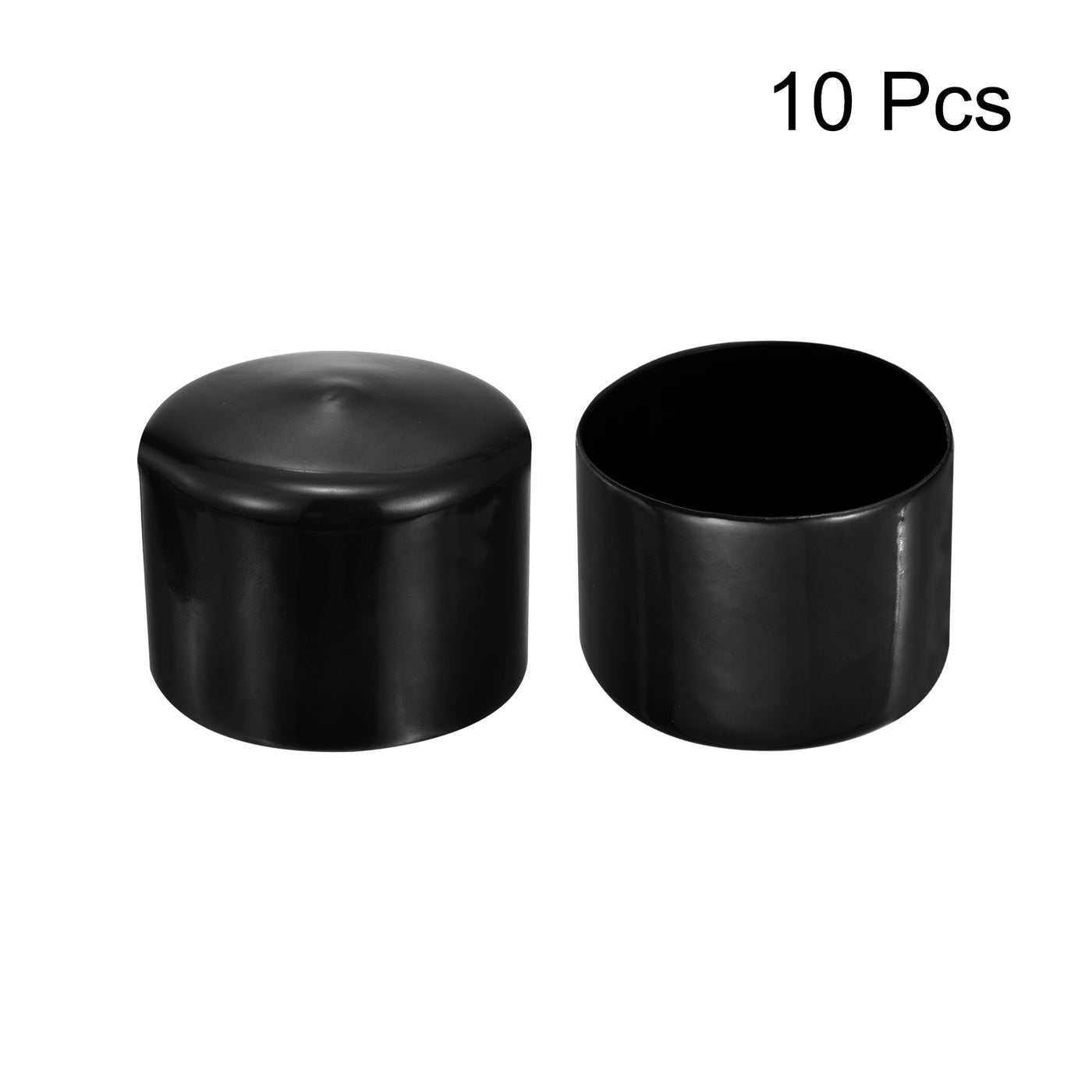 uxcell Uxcell Screw Thread Protectors, 2 3/16"(56 Mm) ID End Cap Cover Black 10pcs