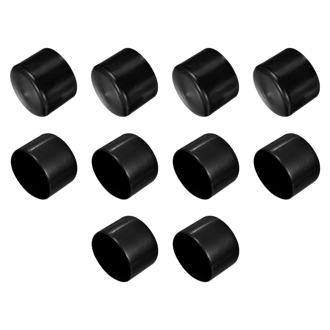 uxcell Uxcell Screw Thread Protectors, 2 3/16"(56 Mm) ID End Cap Cover Black 10pcs